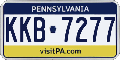 PA license plate KKB7277