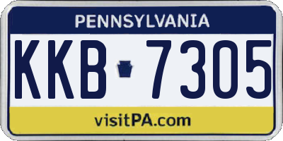 PA license plate KKB7305