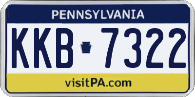 PA license plate KKB7322