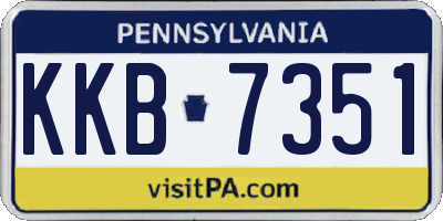 PA license plate KKB7351