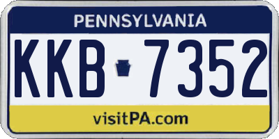 PA license plate KKB7352