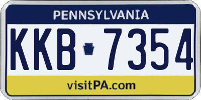 PA license plate KKB7354