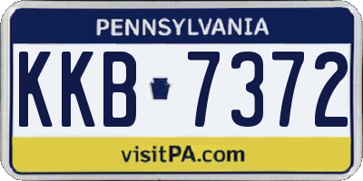 PA license plate KKB7372