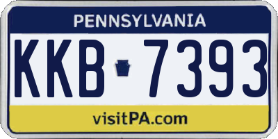 PA license plate KKB7393