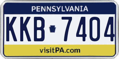 PA license plate KKB7404