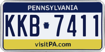 PA license plate KKB7411