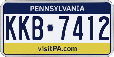 PA license plate KKB7412