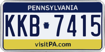 PA license plate KKB7415