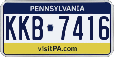 PA license plate KKB7416