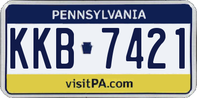 PA license plate KKB7421