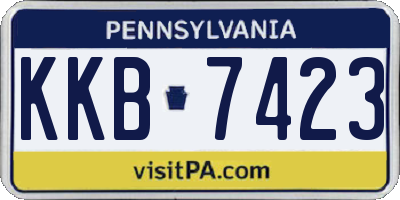 PA license plate KKB7423
