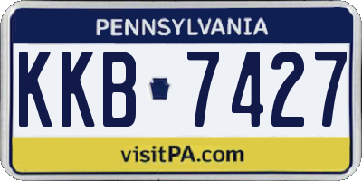 PA license plate KKB7427