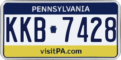 PA license plate KKB7428