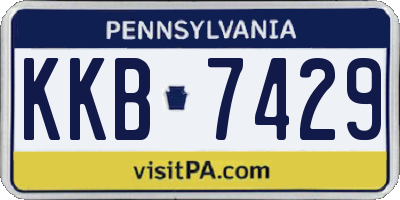 PA license plate KKB7429