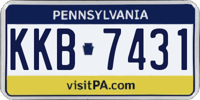 PA license plate KKB7431