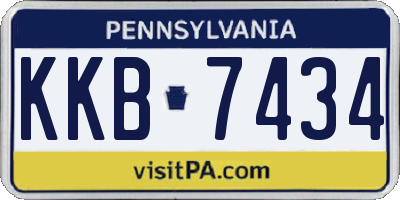PA license plate KKB7434