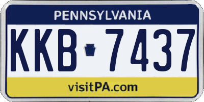 PA license plate KKB7437