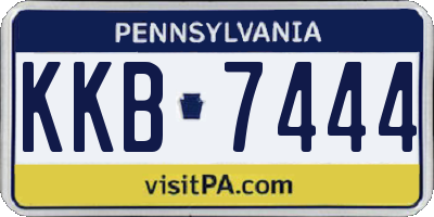 PA license plate KKB7444