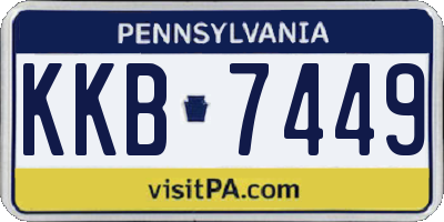 PA license plate KKB7449