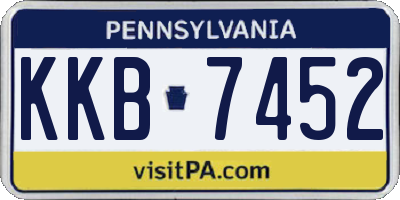 PA license plate KKB7452