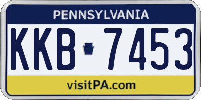 PA license plate KKB7453