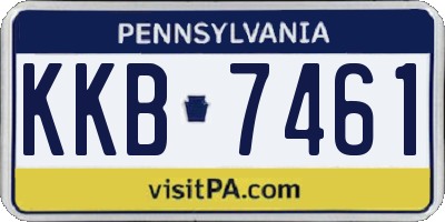 PA license plate KKB7461