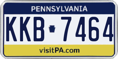 PA license plate KKB7464