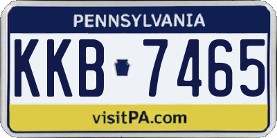 PA license plate KKB7465