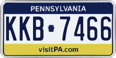 PA license plate KKB7466