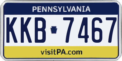 PA license plate KKB7467