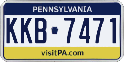 PA license plate KKB7471