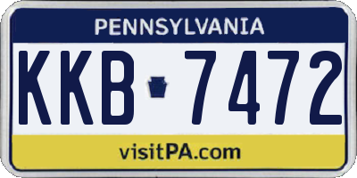 PA license plate KKB7472