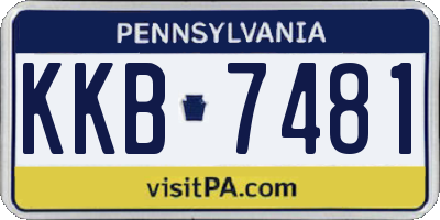 PA license plate KKB7481