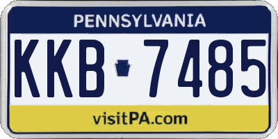PA license plate KKB7485