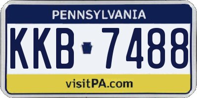 PA license plate KKB7488