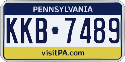PA license plate KKB7489