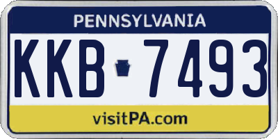 PA license plate KKB7493