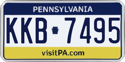 PA license plate KKB7495