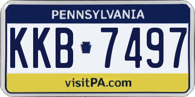 PA license plate KKB7497
