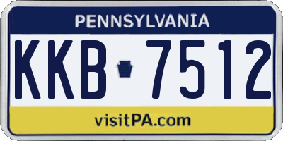 PA license plate KKB7512