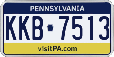 PA license plate KKB7513