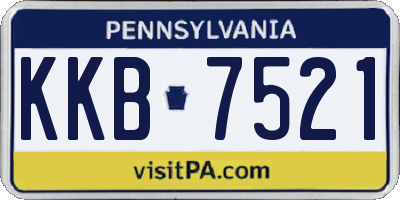 PA license plate KKB7521