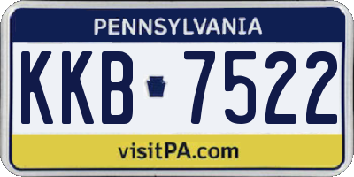 PA license plate KKB7522