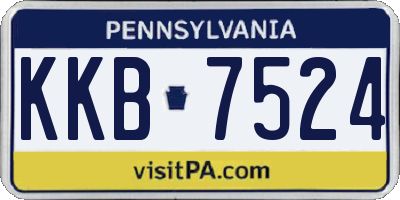 PA license plate KKB7524