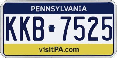 PA license plate KKB7525