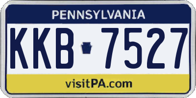 PA license plate KKB7527