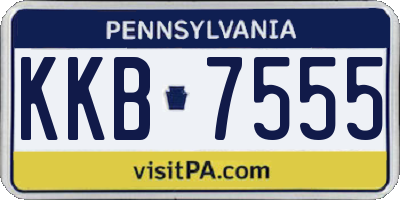 PA license plate KKB7555