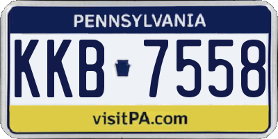 PA license plate KKB7558
