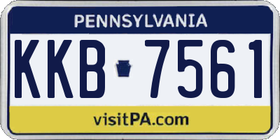 PA license plate KKB7561