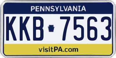 PA license plate KKB7563
